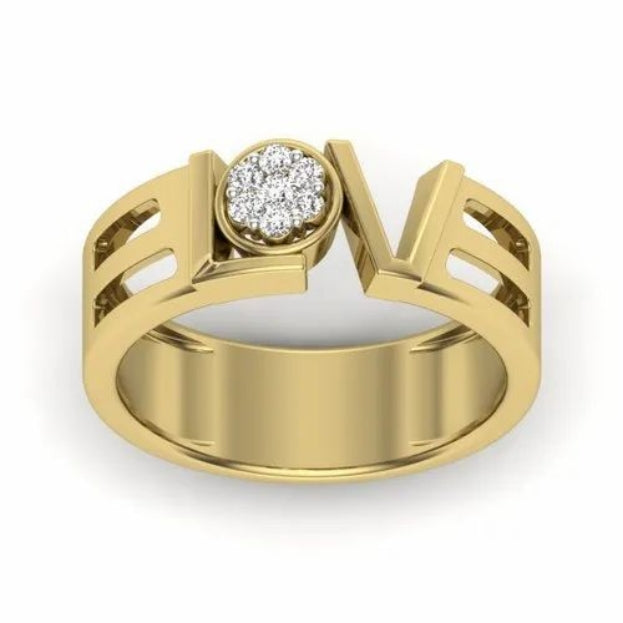 Womens 14k Diamond Love Ring