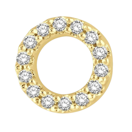 14k Gold Round Diamond Earrings