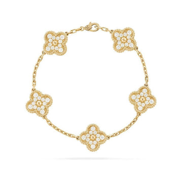 14k Womens Alhambra Flower Bracelet