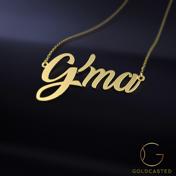Custom 14k "G'Ma" Name Necklace