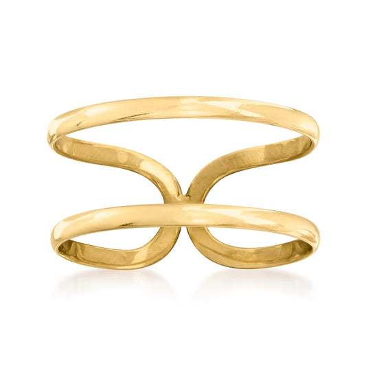 14kt Yellow Gold Two-Band Open Ring