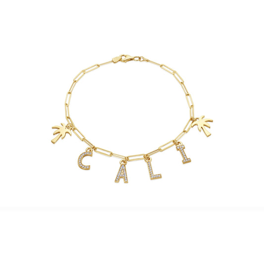 14k Cali Charm Bracelet