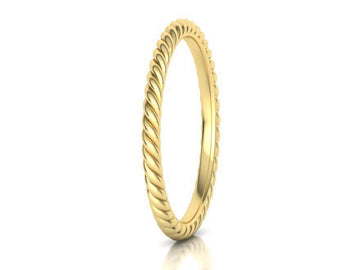 18k Womens Rope Ring