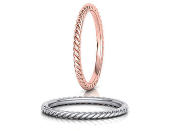 18k Women's Rope Ring